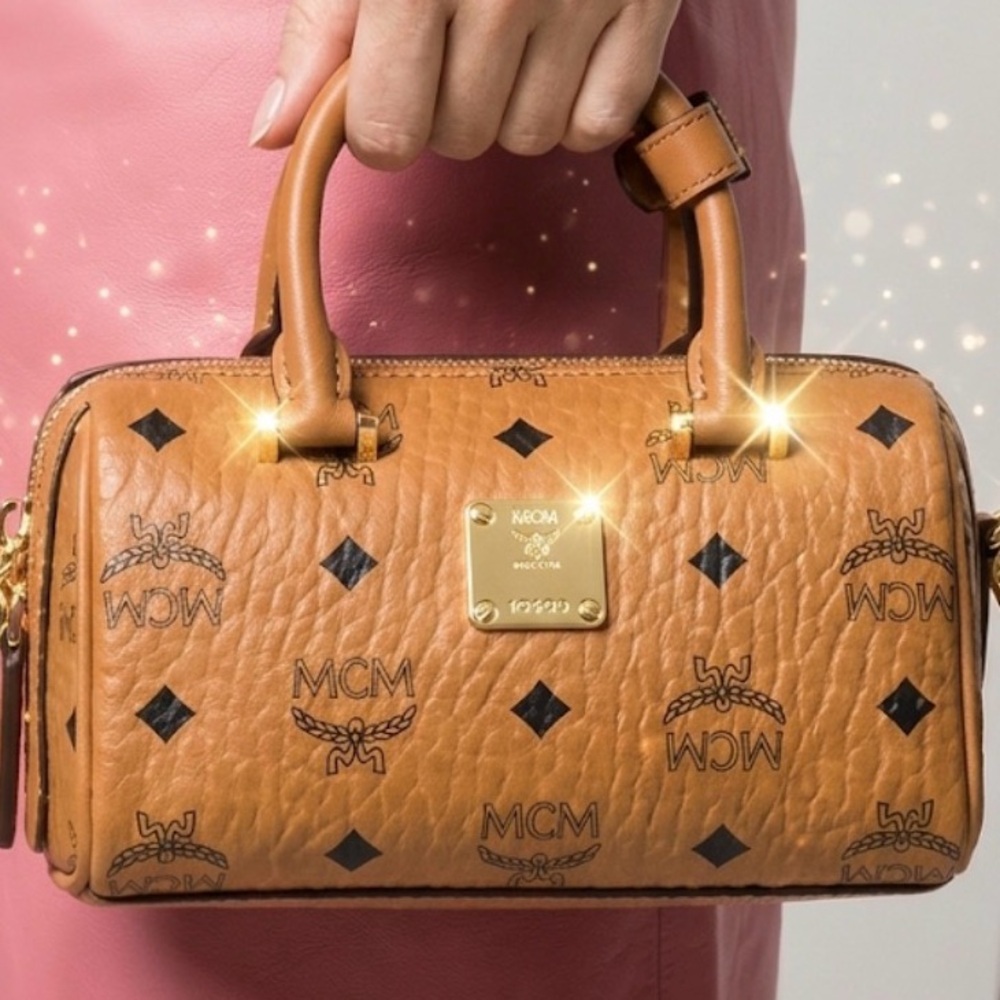 MCM Cognac Mini Bag with Monogram